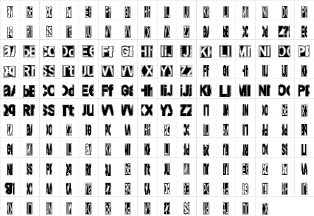 FriendlyFireMagic Regular font glyphpreview