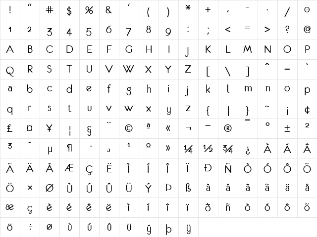 eurofurence classic regular font glyphpreview