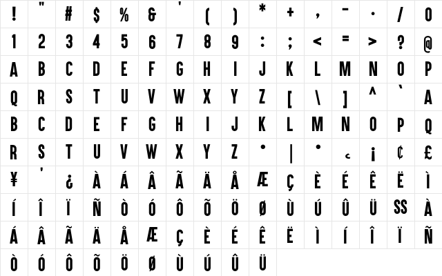 Aku & Kamu Regular font glyphpreview