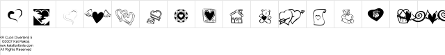 KR Cuori Divertenti 5 Regular font glyphpreview