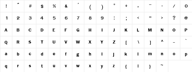 FreesiaUPC Bold font glyphpreview