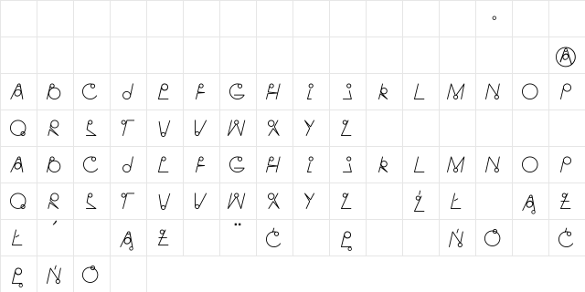 Throniser Regular font glyphpreview