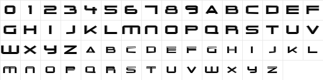 Outer Limits Extended Regular font glyphpreview