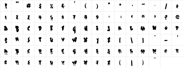 Sk8 or dye Regular font glyphpreview