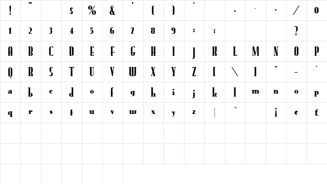 Nephew Normal font glyphpreview