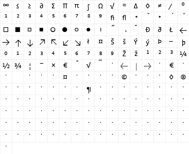 StradaExp-Regular Regular font glyphpreview