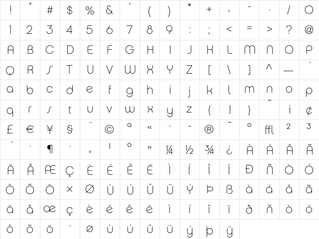 Chalet ParisNineteenSeventy font glyphpreview