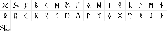 Futhark Regular font glyphpreview