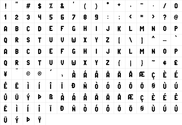 Riverside Sans Regular font glyphpreview