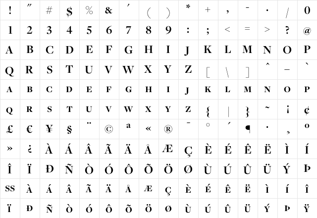 Freight Disp Bold SC font glyphpreview