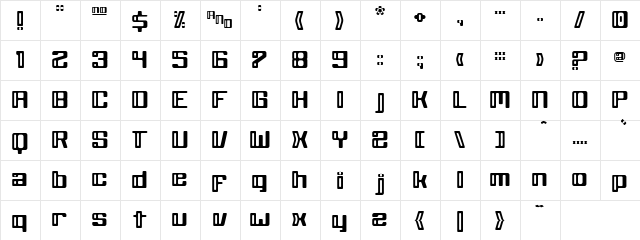 Leuitanant Regular font glyphpreview