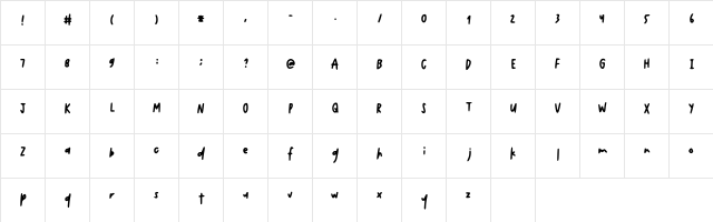 Tireomisu V2 Regular font glyphpreview
