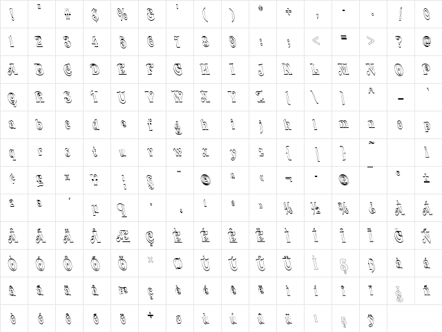 Quardi Bold font glyphpreview