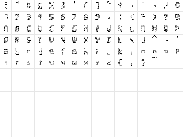 ShatteredSiliconWafers Crystalline font glyphpreview