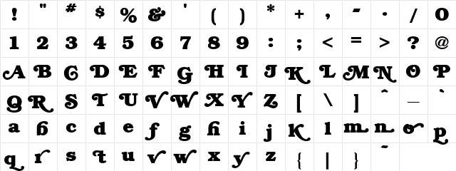 BrookmanSwash Bold font glyphpreview