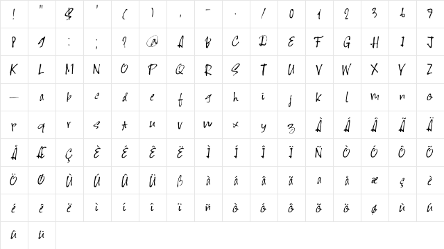 Scapegoat DEMO Regular font glyphpreview