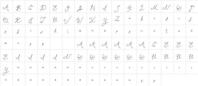 Sheira DEMO Regular font glyphpreview