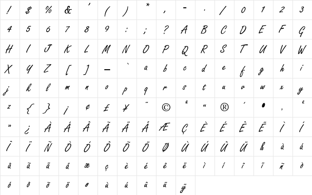 Freeport Regular font glyphpreview