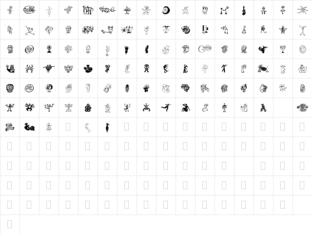 DF Moderns LET Plain font glyphpreview
