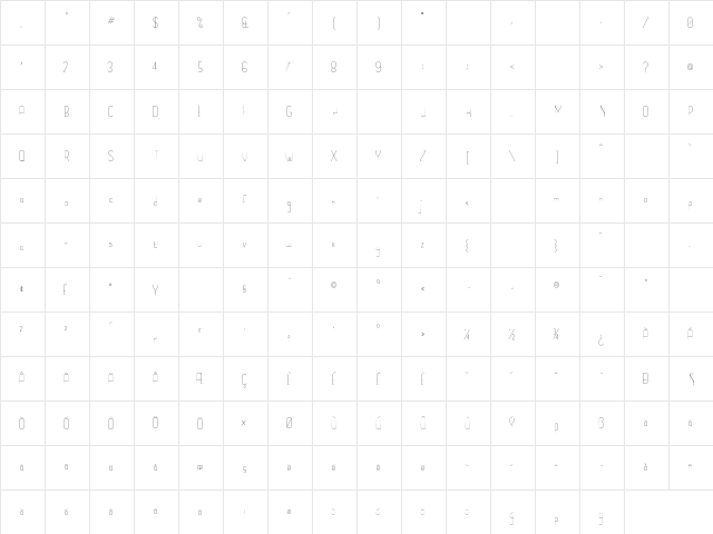 RM DECOmid Regular font glyphpreview