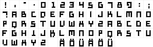 SketchiquaB Regular font glyphpreview