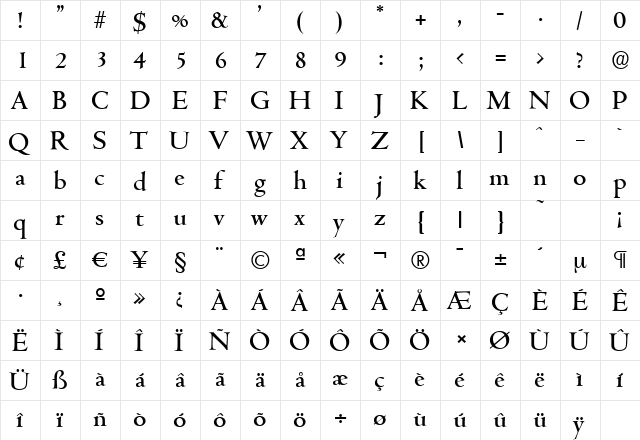 CambridgeSerial-Medium Regular font glyphpreview