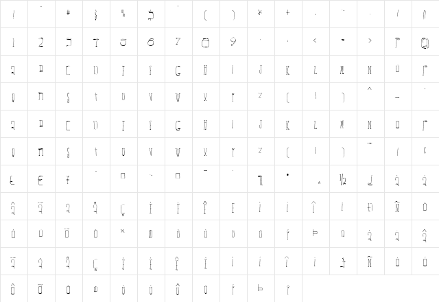 SpaghettiWestern Regular font glyphpreview