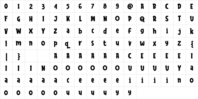 Funtasia Regular font glyphpreview