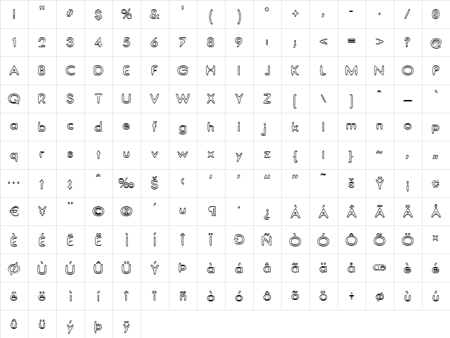 Thorazone Regular font glyphpreview