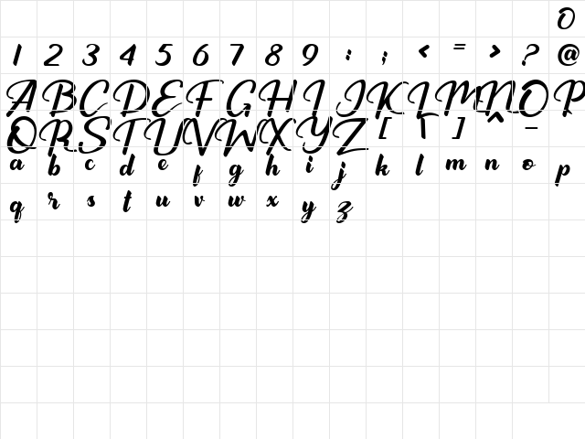 Republic Personal Use Only Regular font glyphpreview