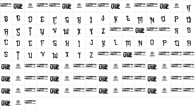 Sharp Heart Regular font glyphpreview