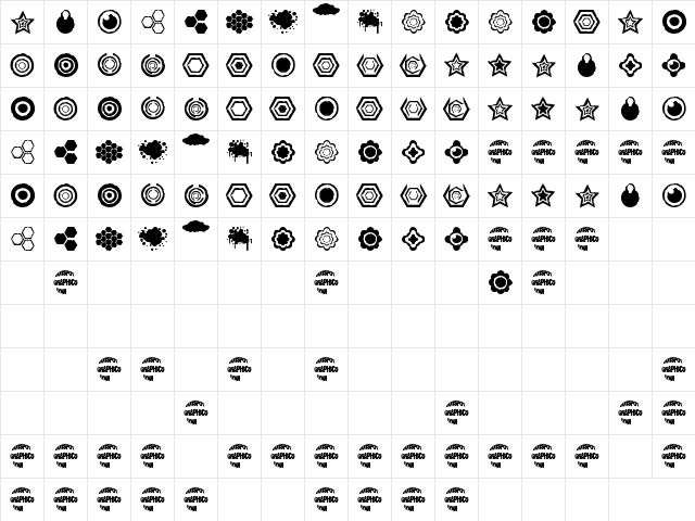 Dingbatz Formz DSG Regular font glyphpreview