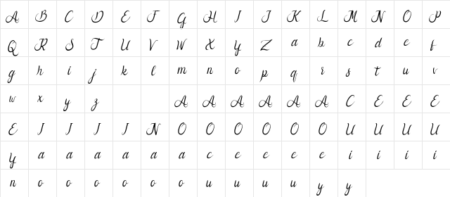 Callion Demo Italic font glyphpreview