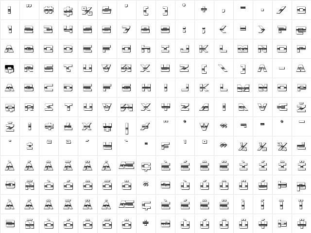 Trans-America Platinum Regular font glyphpreview