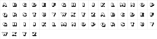 Frozen Hollow Regular font glyphpreview