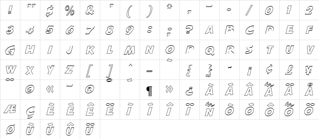 Squash MN Regular font glyphpreview