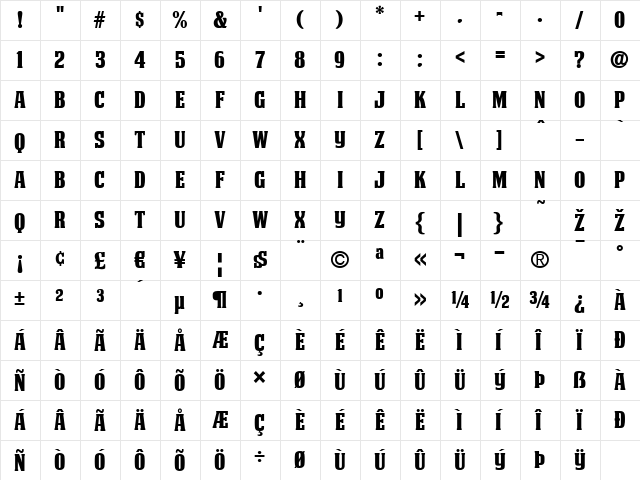 DEATHE MAACH NCV Regular font glyphpreview