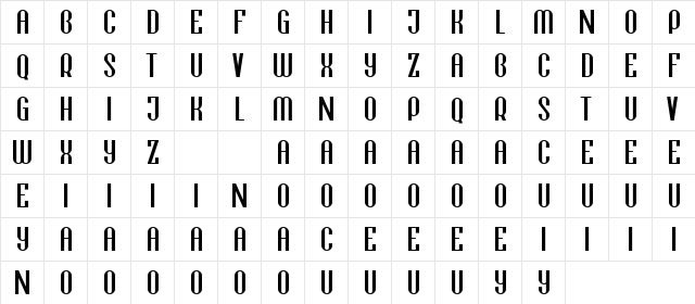 Climbup Demo Regular font glyphpreview