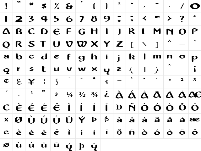 Mor Regular font glyphpreview