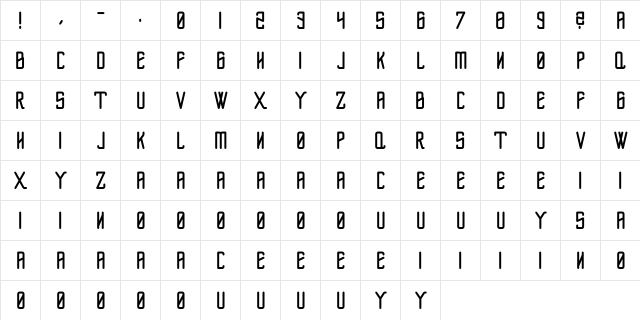 Flexus Bold font glyphpreview