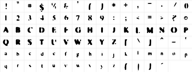 Frooty Regular font glyphpreview