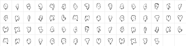 Oh Balloney Regular font glyphpreview