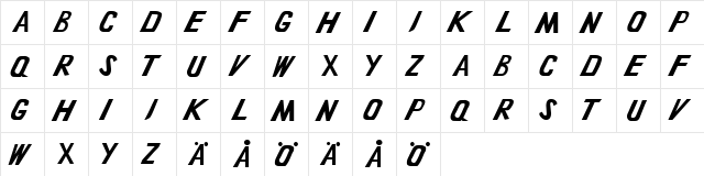 Salamander Normal font glyphpreview