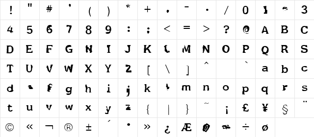 Fildnik Regular font glyphpreview