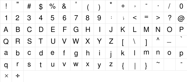 Mukti Narrow Regular font glyphpreview