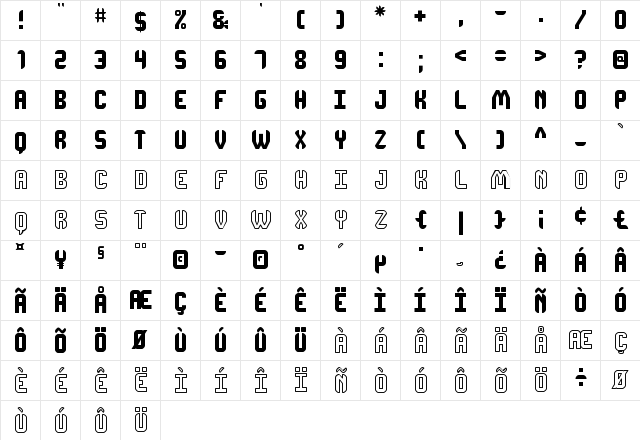 DhonJako St Regular font glyphpreview