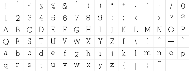 Tulang Regular font glyphpreview