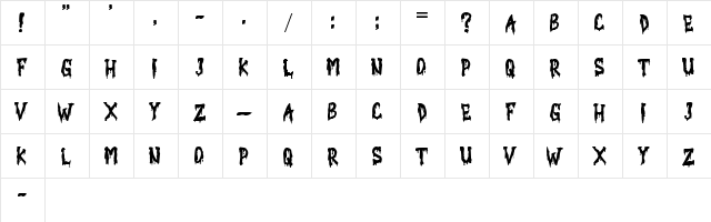 DHEMIT Regular font glyphpreview