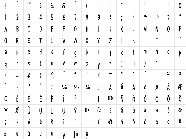Mo Regular font glyphpreview