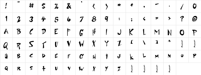 Space Up Yer Life Regular font glyphpreview